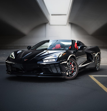 rent Black Chevrolet Corvette C8 Stingray Convertible 2023