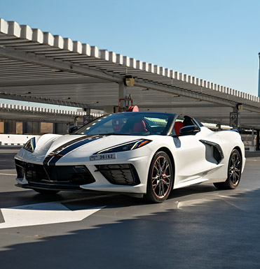 rent White Chevrolet Corvette C8 Stingray Convertible 2023